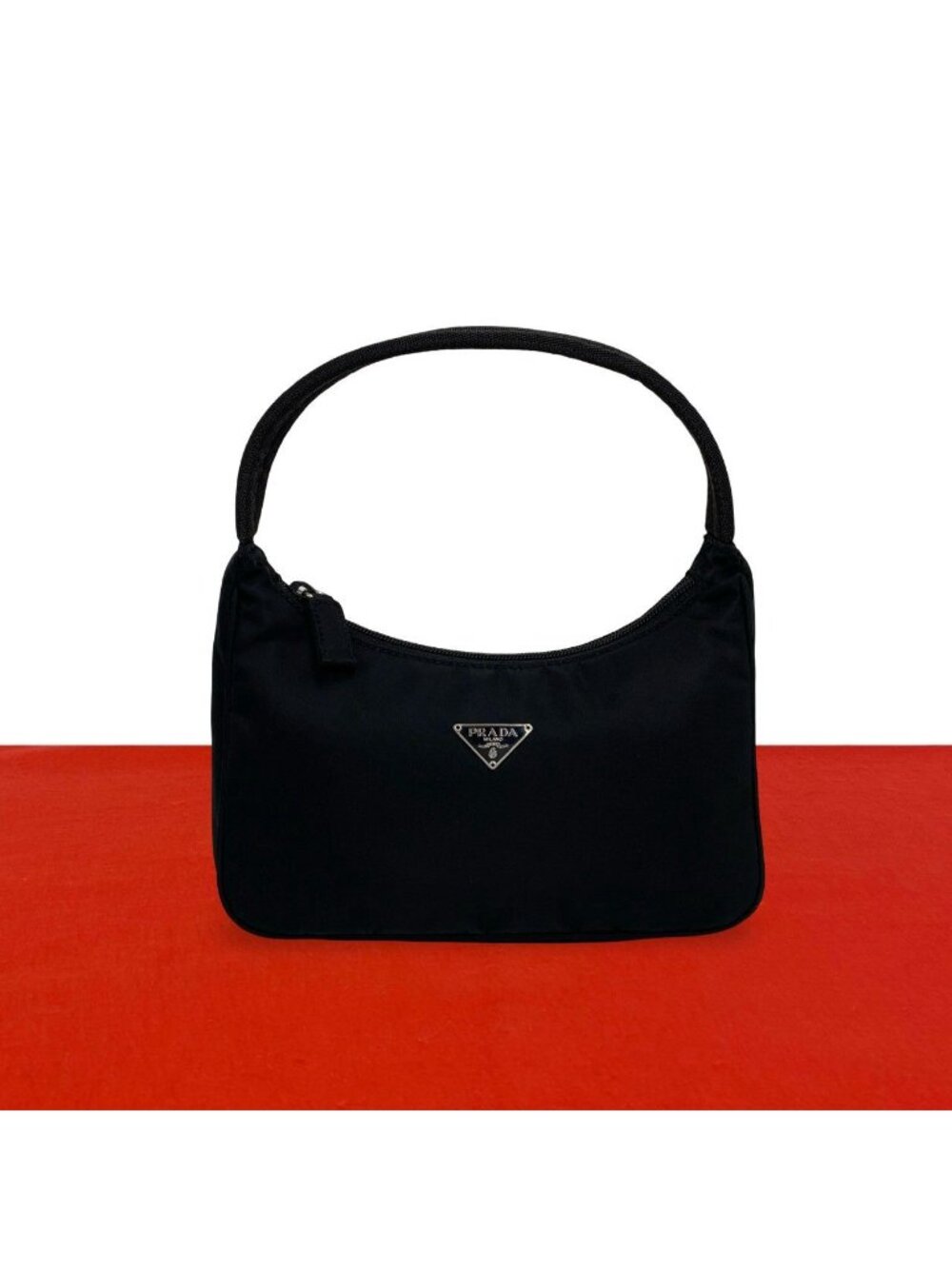 Prada Tessuto Nylon Mini Handbag Pouch Black